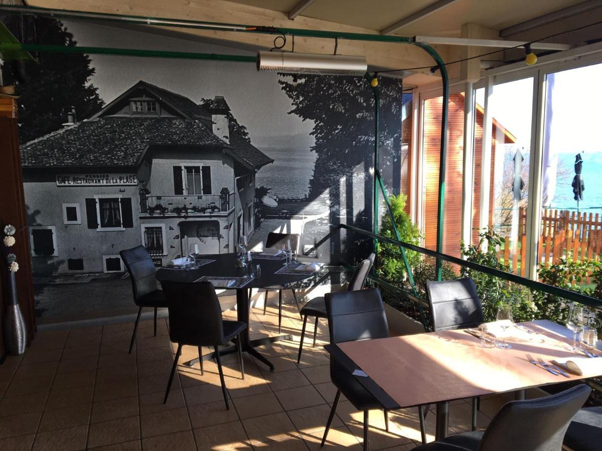 Hotel Restaurant De La Plage Gland VD Exterior foto
